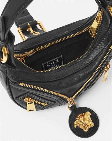 versace black hobo bag mini|Versace evening bag.